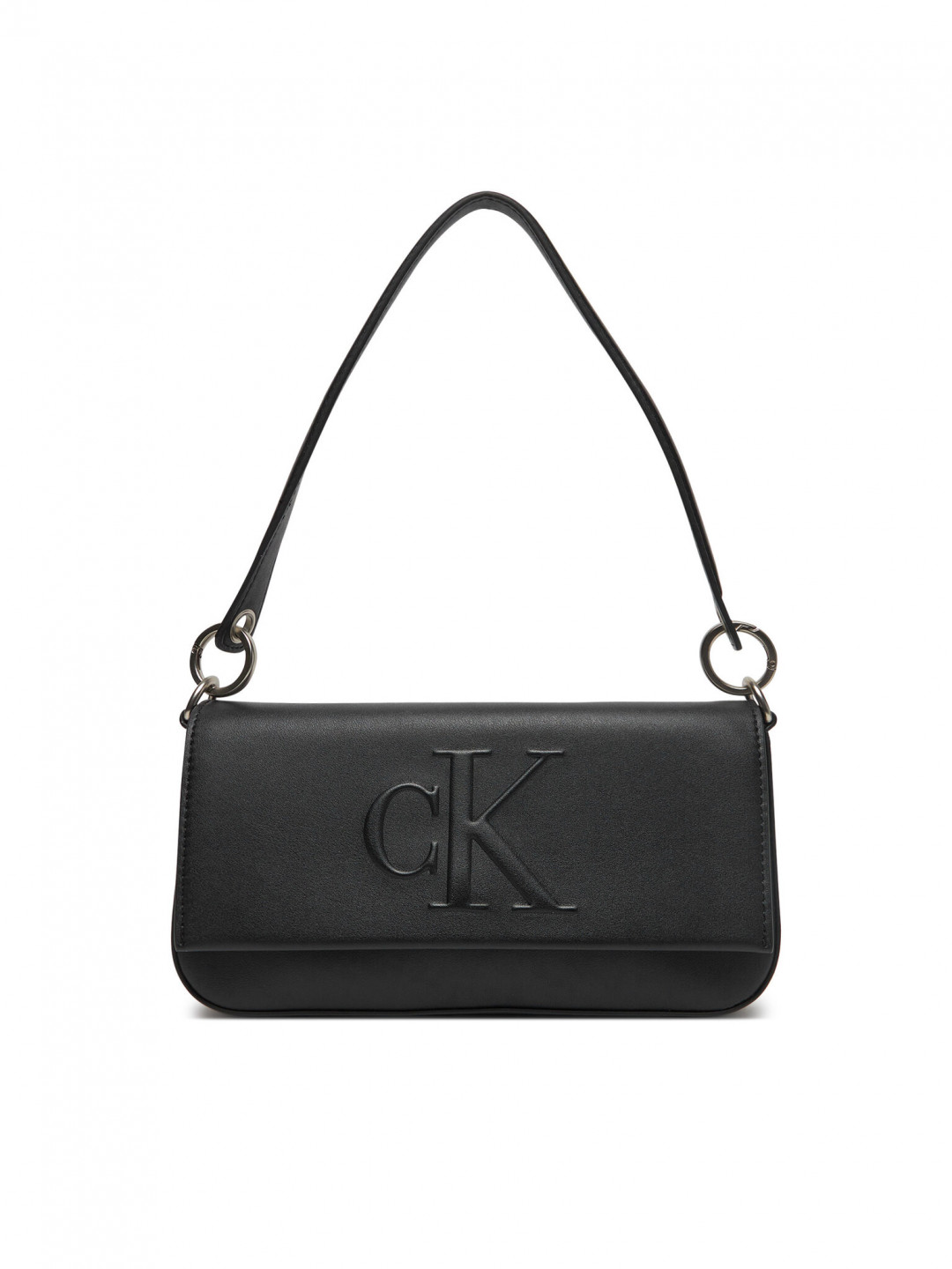Calvin Klein Jeans Kabelka Sculpted Flap Shoulder Pouch LV04K3148G Černá